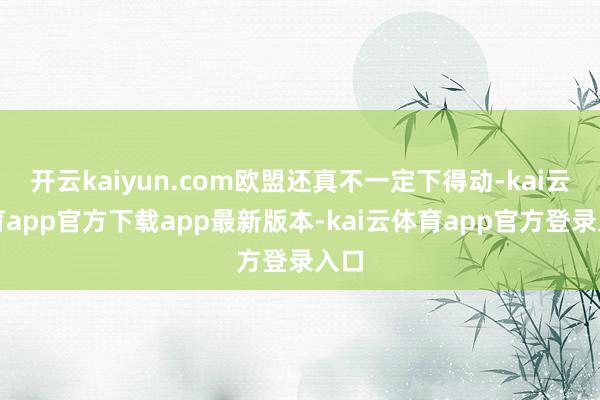 开云kaiyun.com欧盟还真不一定下得动-kai云体育app官方下载app最新版本-kai云体育app官方登录入口